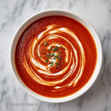 Roasted Tomato Vegetable Soup: Velvety Recipe Card
