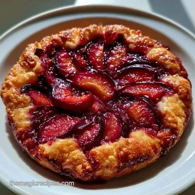 Rustic Plum Tart for 8 Servings Recipe Card