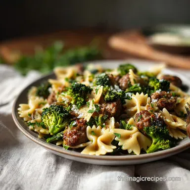 Sausage Broccoli Farfalle in 25 Minutes for 4 Servings