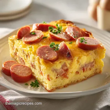 Sausage Egg Casserole for 10 Servings