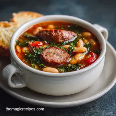 Italian Sausage White Bean Soup in 45 Minutes