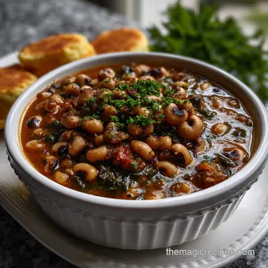 Black Eyed Peas Recipe: Smoky & Tender Southern Style Recipe Card