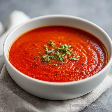 Savory Roasted Pepper Soup: Silky Recipe Card