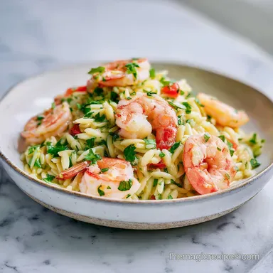 Shrimp Scampi Orzo with Spinach in 25 Minutes