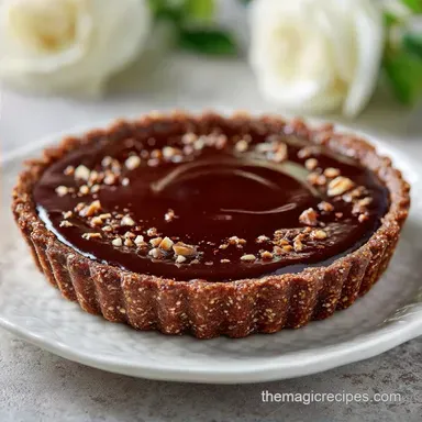 Simple No Bake Chocolate Tart for 8