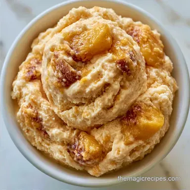 Simple Peach Ice Cream Dessert: Silky