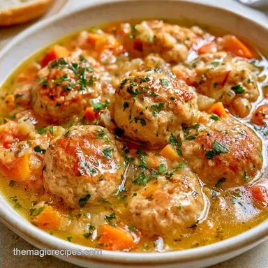 Chicken Meatball Soup for 6 Servings