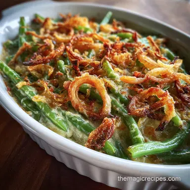 Slow Cooker Ultimate Green Bean Casserole: Smoky Bacon Flavor Recipe Card