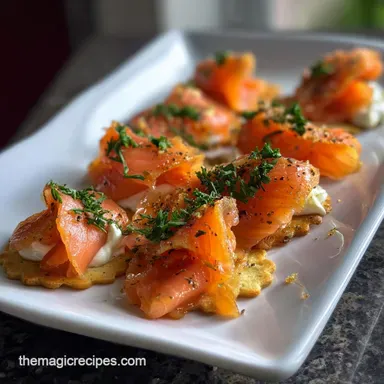 NYE Appetizer with Smoked Salmon Recipe Card