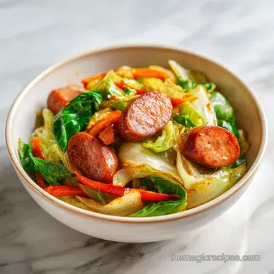 Smoked Sausage and Cabbage Stir Fry in 25 Minutes