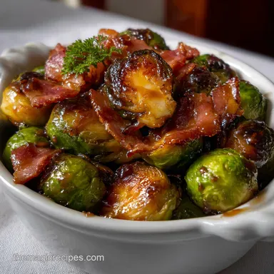 Christmas Sides: Crispy Bacon & Balsamic Glaze Recipe Card