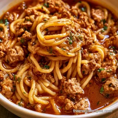Spaghetti Lovers Soup for 12 Servings Recipe Card