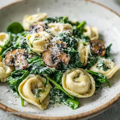 Spinach Mushroom Tortellini in 25 Minutes