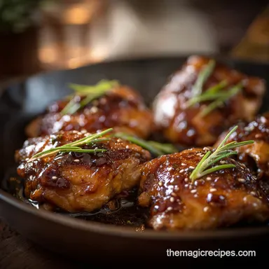 Asian Chicken Recipe: Sticky Glazed Honey-Ginger Thighs