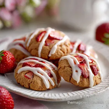 Strawberry Kiss Cookies with Chocolate Center in 37 Minutes