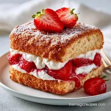 Strawberry Whipped Cream Shortcake for 8 Recipe Card