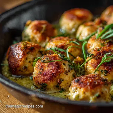 Chicken Meatballs: The Best Tender, Moist Lemon-Herb Recipe Recipe Card