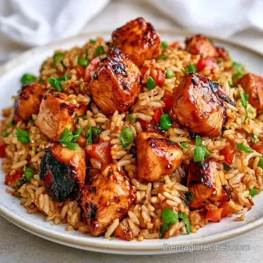 Teriyaki Chicken Fried Rice in 30 Minutes Recipe Card