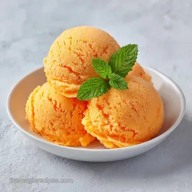 Mango Sorbet in 5 Minutes Recipe Card