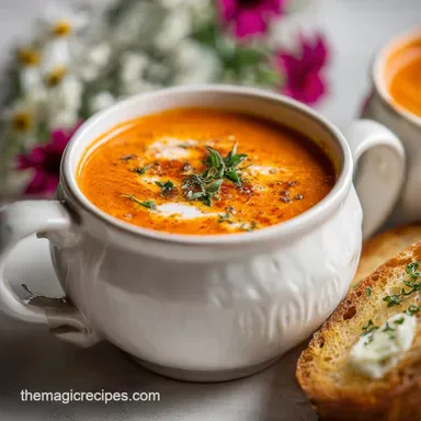 Tomato Bisque Recipe: Silky, Herb Infused Recipe Card