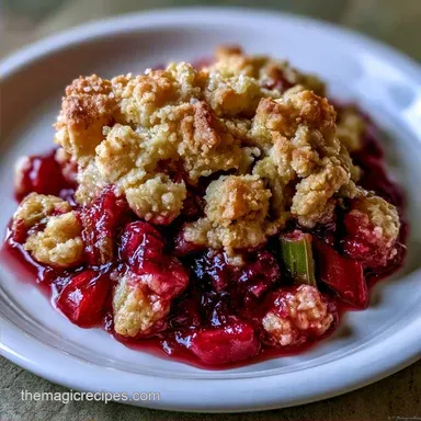Rhubarb Cobbler with Oats