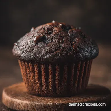 Chocolate Muffin Recipe: Bakery-Style High-Domed Fudgy Recipe Card