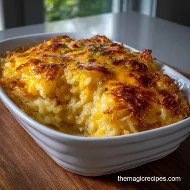 Hashbrown Casserole: Velvety Interior, Glassy Crunch Recipe Card