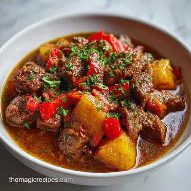 Recetas de Carne: Slow-Roasted Tender Beef in 30 Min Prep Recipe Card