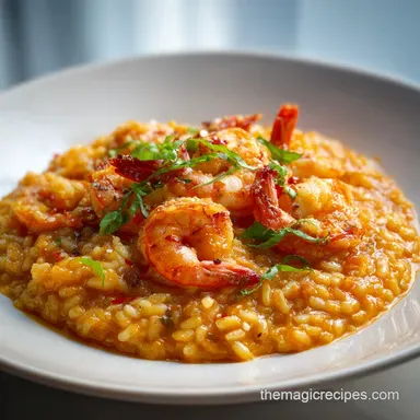 Shrimp Risotto Recipe for 4 Servings