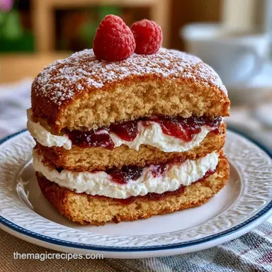 Victoria Sponge Cake for 10 Slices