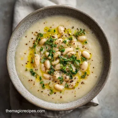 White Bean Roasted Soup for 4 Servings