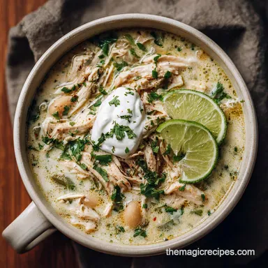 White Chicken Chili - Crockpot Recipe Recipe Card