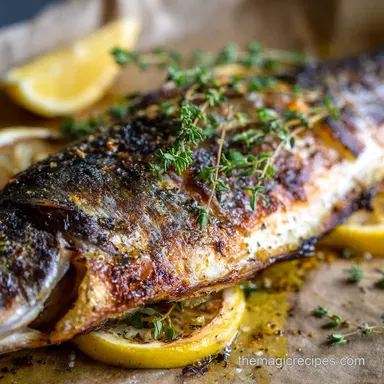 Branzino Recipe: Crispy Skin Whole Roasted Fish with Lemon Thyme