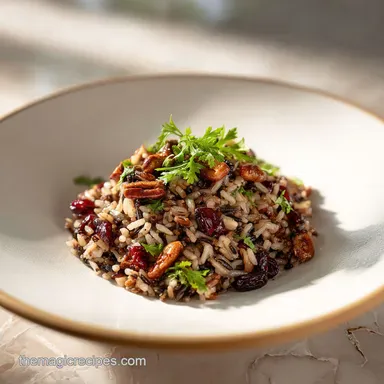 Wild Rice Pilaf with Mushrooms and Pecans in 65 Minutes Recipe Card