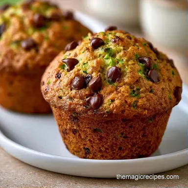 Zucchini Chocolate Chip Muffins: 30 Min Recipe Card