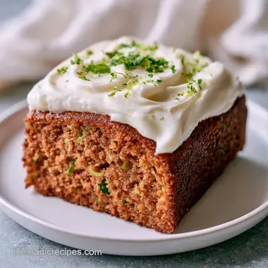 Zucchini Sheet Cake for 16 Servings Recipe Card