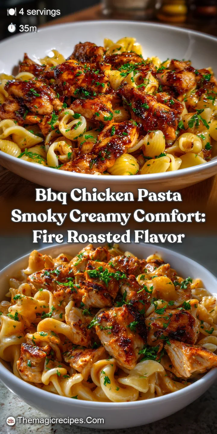 BBQ Chicken Pasta Smoky Creamy Comfort: Fire Roasted Flavor