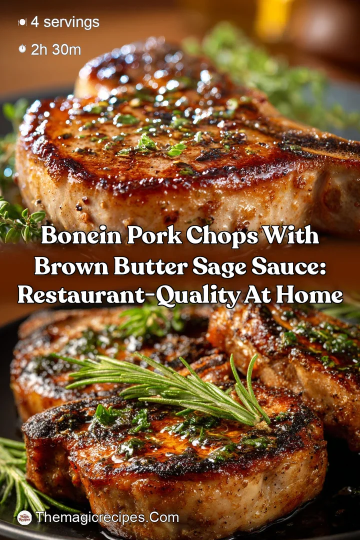 Bonein Pork Chops with Brown Butter Sage Sauce: Restaurant-Quality at Home