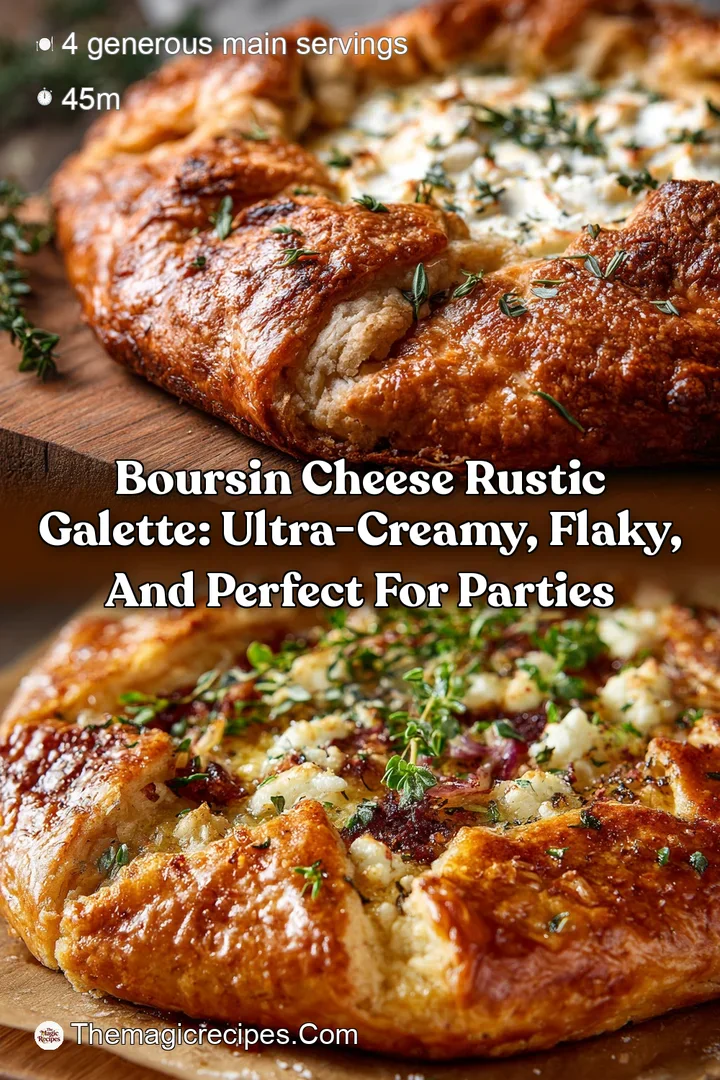 Boursin Cheese Rustic Galette: Ultra-Creamy Flaky and Perfect for Parties