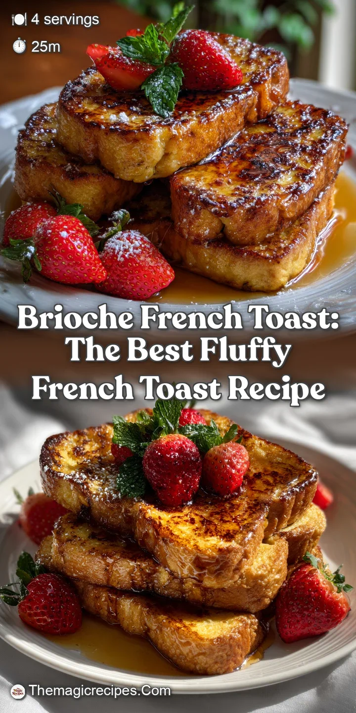 Close-up of a warm, buttery French toast slice, showcasing a crisp, golden exterior and soft, airy interior. Syrup glisten...