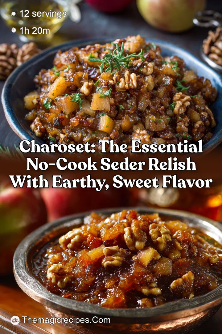 Charoset: The Essential No-Cook Seder Relish with Earthy Sweet Flavor