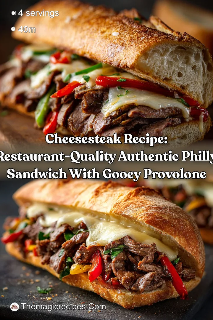 Cheesesteak Recipe: Restaurant-Quality Authentic Philly Sandwich with Gooey Provolone