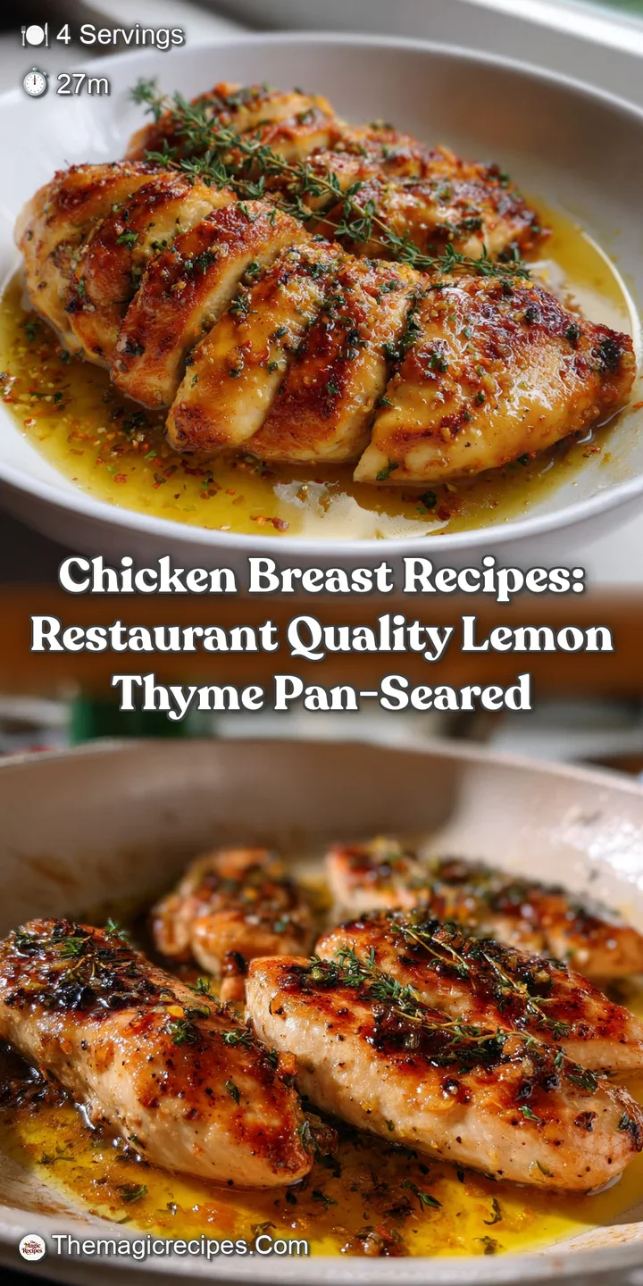 Chicken Breast Recipes: Restaurant Quality Lemon Thyme Pan-Seared