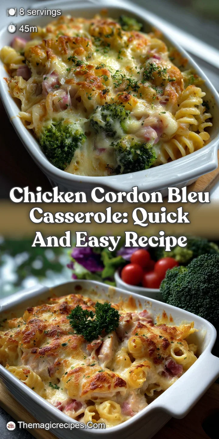 Chicken Cordon Bleu Casserole: Quick and Easy Recipe