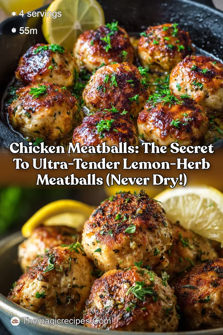 Chicken Meatballs: The Secret to Ultra-Tender Lemon-Herb Meatballs (Never Dry!)