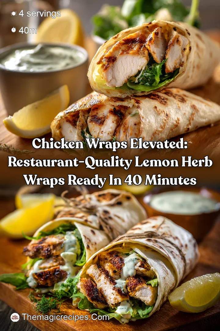 Chicken Wraps Elevated: Restaurant-Quality Lemon Herb Wraps Ready in 40 Minutes