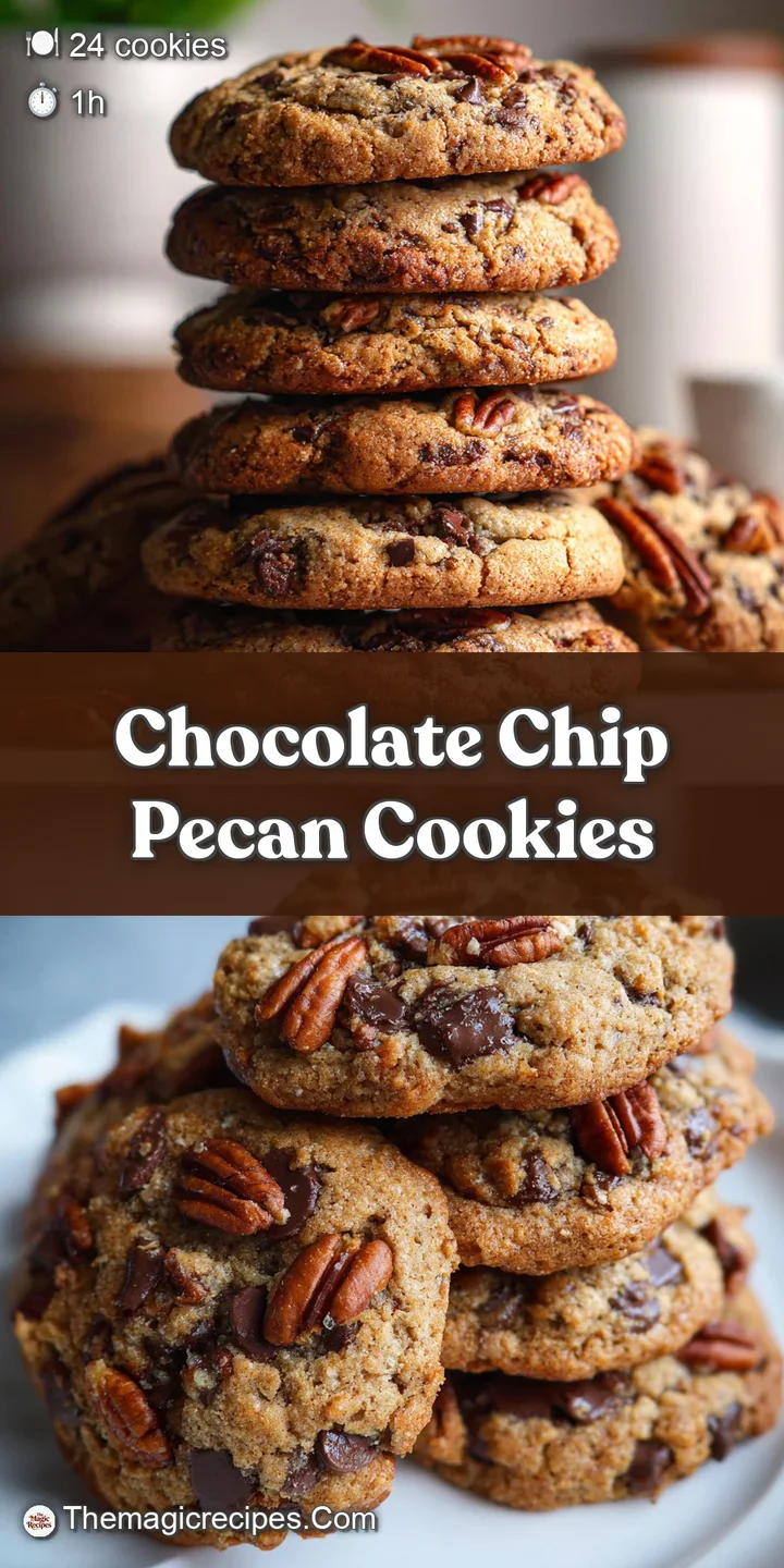 Close-up of a gooey, melty chocolate chip pecan cookie, showcasing the browned butter sheen and textured nut pieces.