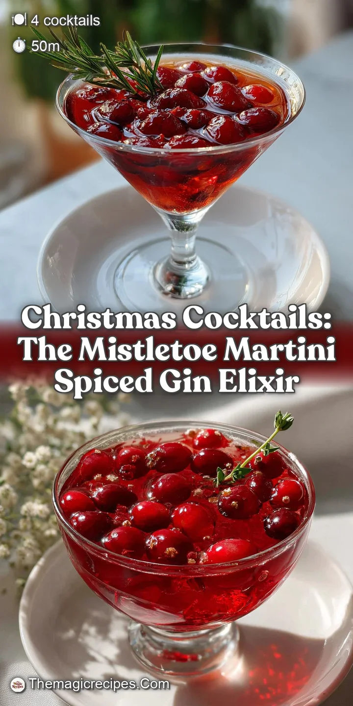 Christmas Cocktails: The Mistletoe Martini Spiced Gin Elixir
