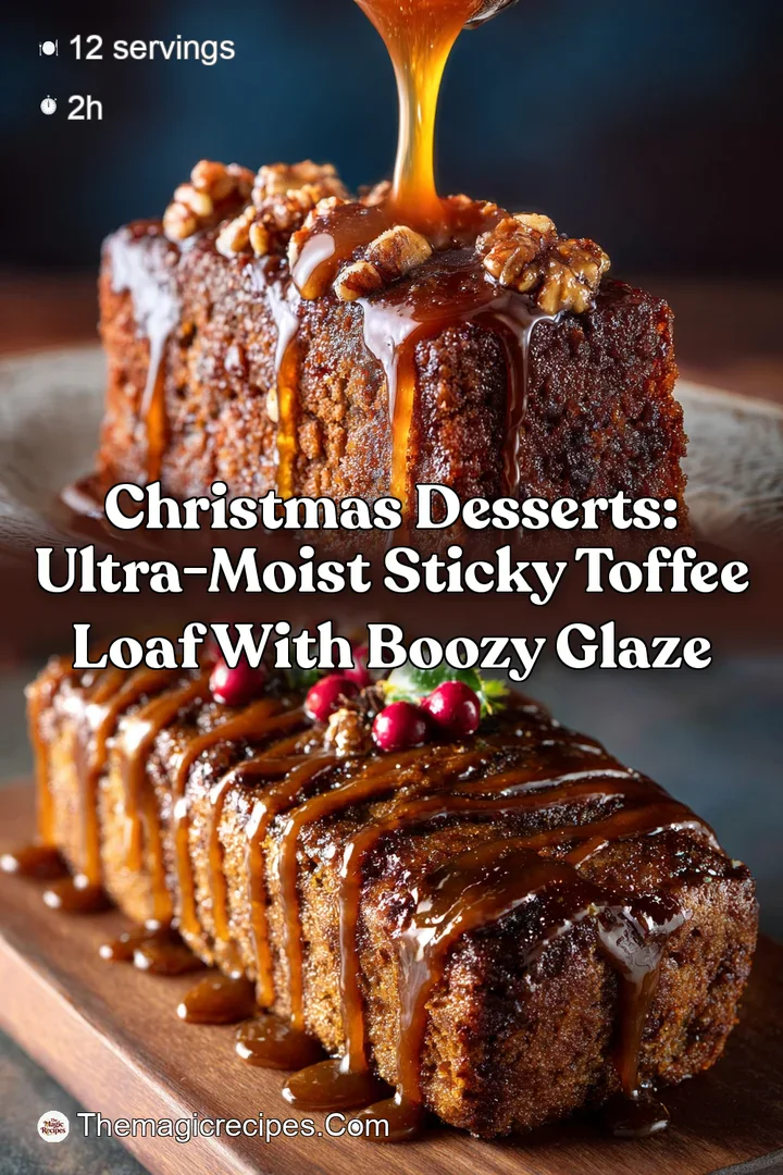 Christmas Desserts: Ultra-Moist Sticky Toffee Loaf with Boozy Glaze