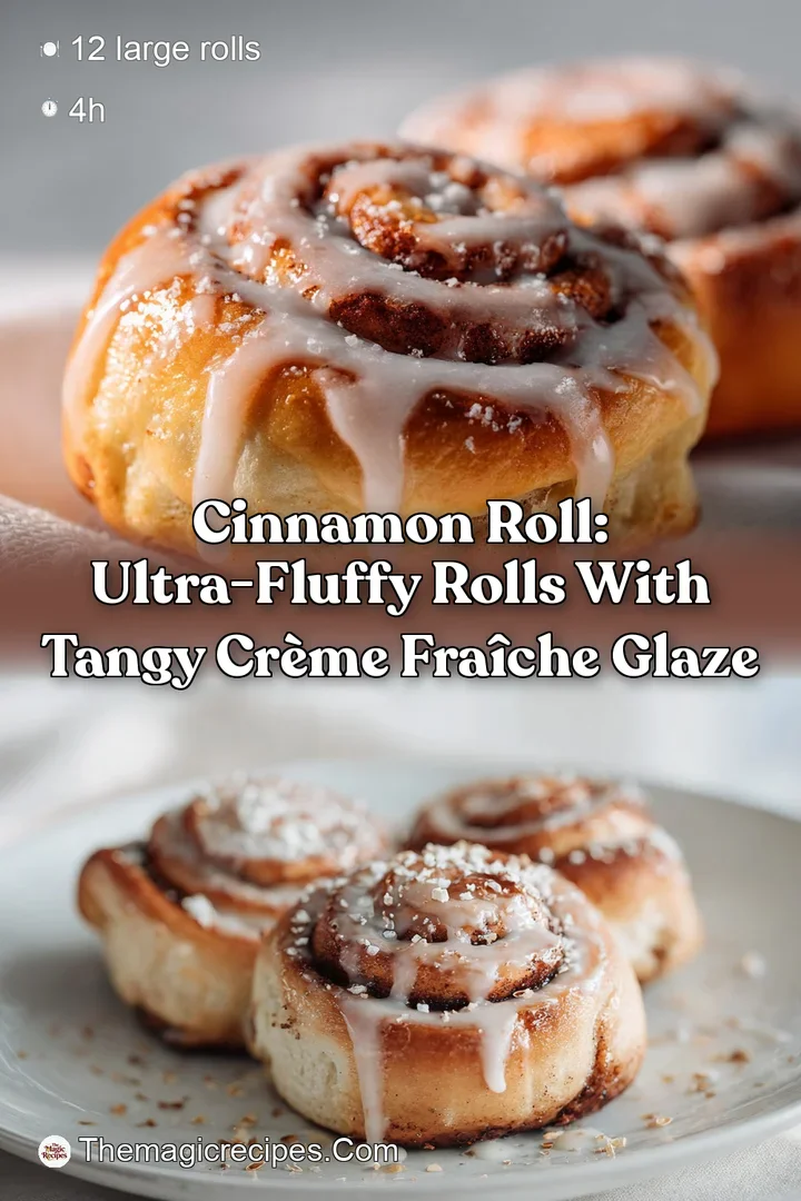 cinnamon roll: Ultra-Fluffy Rolls with Tangy Cr&egrave;me Fra&icirc;che Glaze